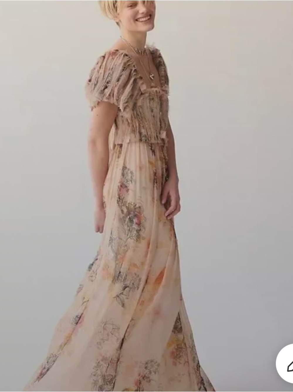 Free People Irina Blush Pink Floral Maxi Dress